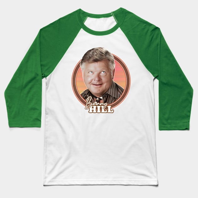 Benny Hill --- 70s Retro Fan Design Baseball T-Shirt by DankFutura